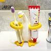 Durable Ceramic Bathroom Organizer Duck Shape Toothbrush Holder, Electric Stand, Stand Cute Countertop Organizer, for Bathrooms Sturdy Toothpaste