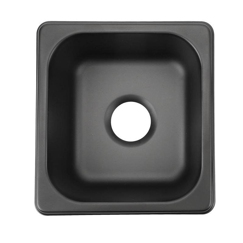 176×162×65mm RV Sink 304 Stainless Steel Black Electroplated Drop in Bar Sink for Boat RV Bathroom Sink Stainless Steel Sink