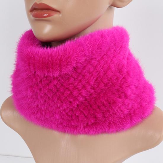 Новые женские зимние шарфы из натурального меха норки, повязки на голову, эластичный вязаный шарф из натурального меха норки, толстая теплая женская меховая шаль с кольцом