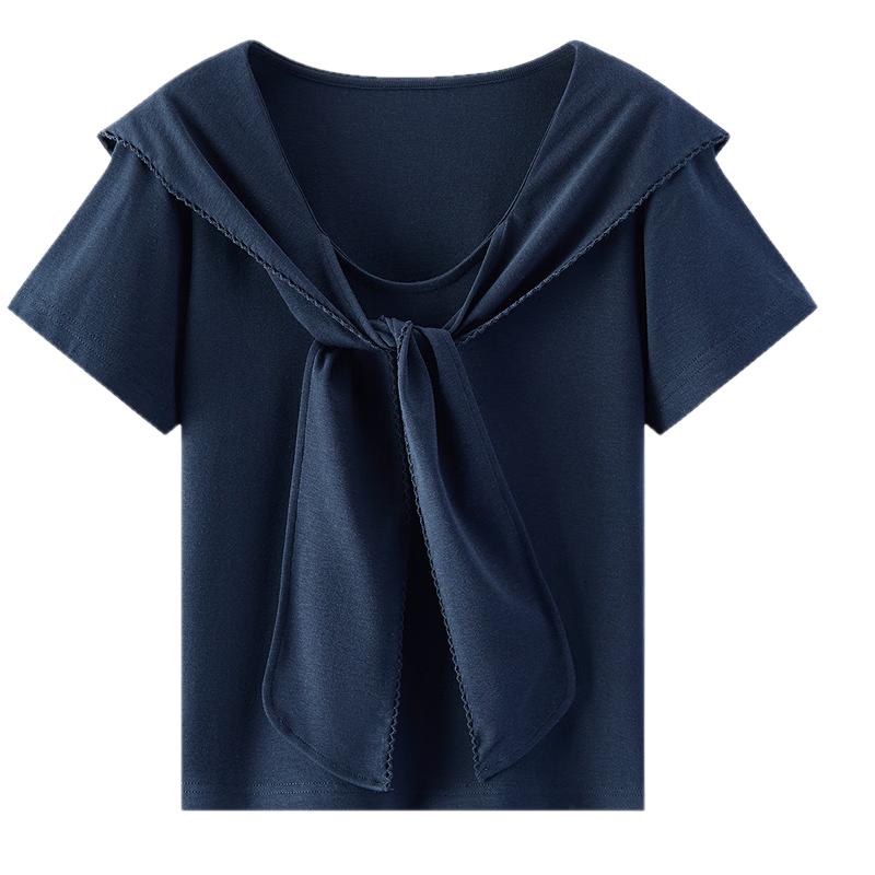 Женская футболка Semir с оборками и коротким рукавом