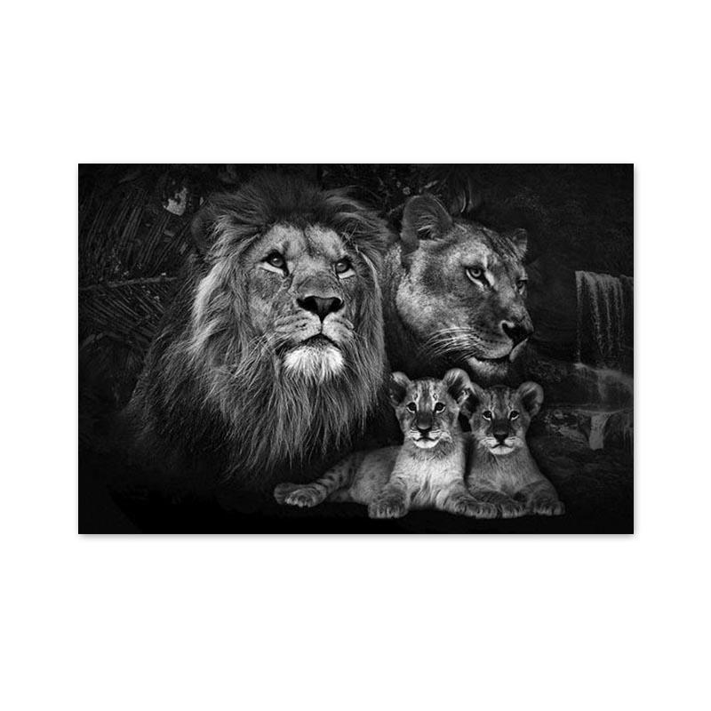 Дикие животные, ребенок, лев, семья, холст, живопись, постеры и принты, настенные художественные картины для гостиной, украшения дома, Cuadros