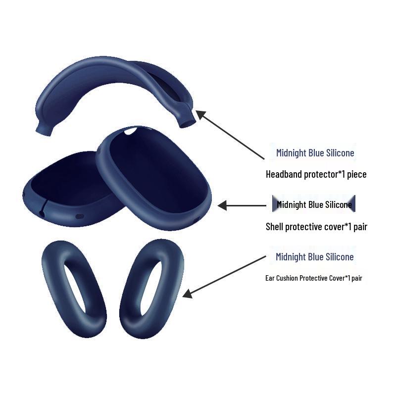 Силиконовый защитный чехол для AirPods Max: Мягкий корпус наушников для Bluetooth-наушников