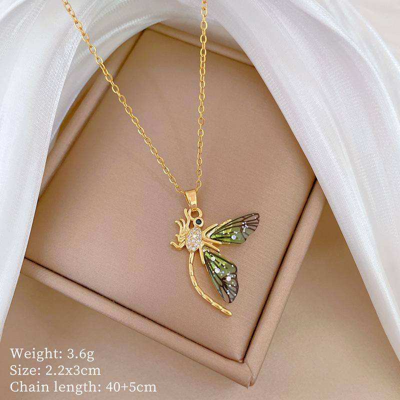 Подвеска-месяц из титановой стали: Элегантный дизайн микро-паве с полным бриллиантовым покрытием, сверкающий и стильный для женщин.