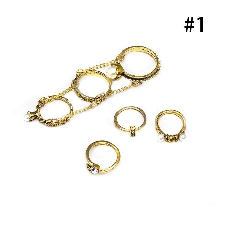 Новейший модный комплект колец с подвесками из хрусталя и акрила, горячая распродажа, позолоченное серебро, винтаж