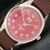 CLASSIC HMT JANATA HAND-WINDING MENS RED DIAL WATCH A600015-5 N101-a600015