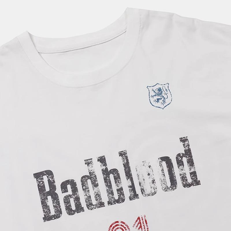Корейская Badblood BCAC Американский Ретро Женская Потертая Свободная Футболка с Коротким Рукавом