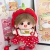 1 set Fruit Hat Cotton Doll's Clothes Red Set Plush Doll Clothes  20cm Cotton Doll