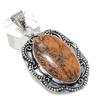 Mariam Jasper Gemstone 925 Sterling Silver Jewelry Pendant 2.29"