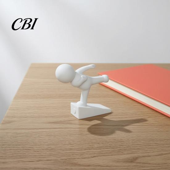 Humanoid Doorstop Burr-free Doorstop, 3D Printed Stable Door Stop, One-Piece Molding Heavy Base Stopper, Kicking Man Design Protects Walls Furniture