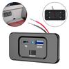Dual USB PD QC3.0 Car Charger Socket Boat RV Fast Charging Outlet LED Power Adapter Panel 36W DC12V-24V