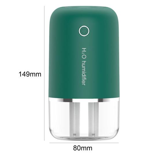 1200 мАч беспроводной настольный увлажнитель воздуха с двойным распылением, большой резервуар для воды, тяжелый туман, увлажнитель воздуха для сна