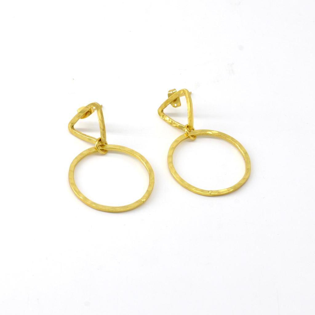 Серьги-гвоздики из серебра 925 пробы, женские украшения, серьги из стерлингового серебра с геометрическими коваными открытыми кругами