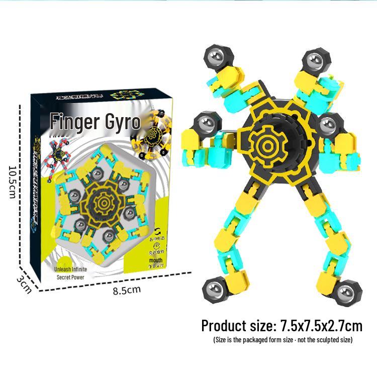 Деформируемая светящаяся игрушка-гироскоп: Образовательный механический фиджет для детей