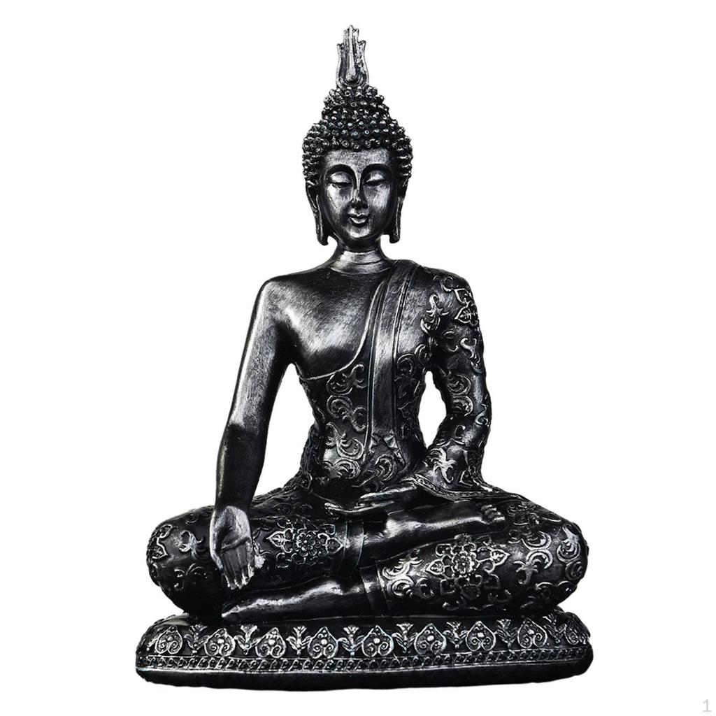 Статуэтка Будды из смолы, Сидящая фигурка, Домашний декор, Декоративная скульптура, Офис