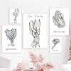 Family Hands Art Abstract Canvas Poster Father Mom Baby Wall Art Print Painting Nordic Wall Pictures Living Room Warm Home Decor