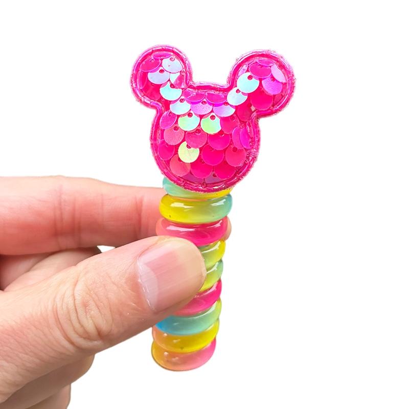 1 шт., новая красивая вышитая бабочка, эластичная спиральная веревка для волос, веревка, хвостик, резинка для волос, головной убор для детей