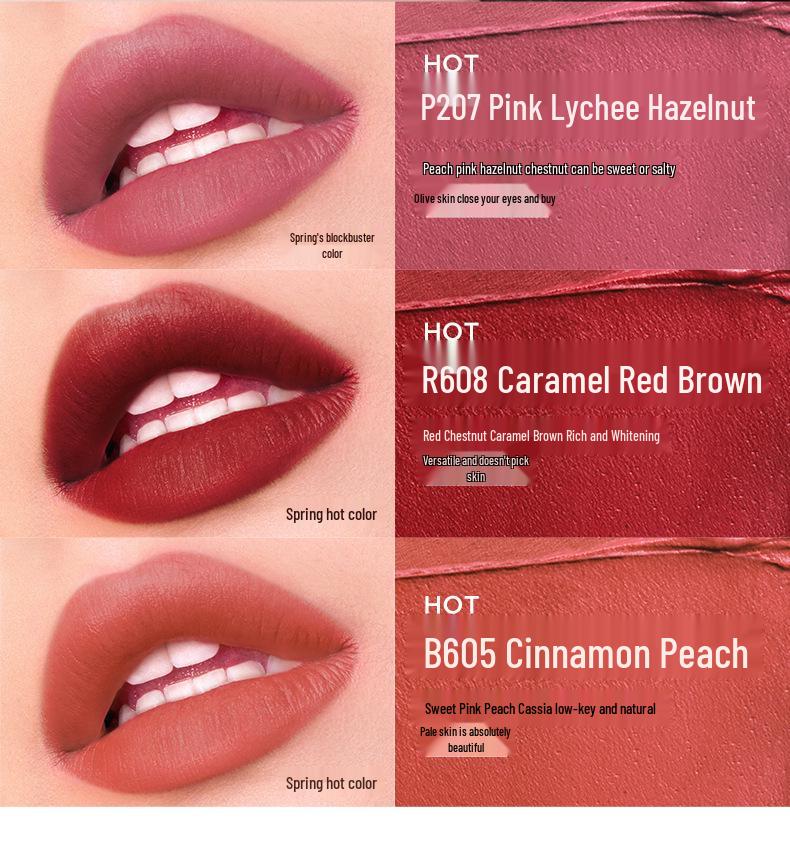 Colorkey Блеск для губ - Женская матовая нюдовая серия и зеркальная помада с эффектом водного сияния