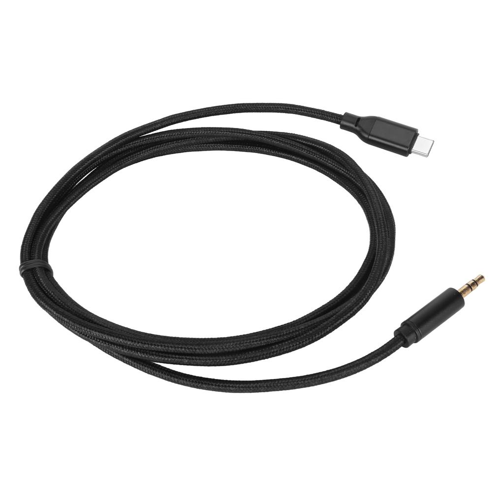 Звуковой кабель USB C на 3,5 мм Hi-Fi стерео Plug and Play Плетеный кабель Type C на AUX Штекер для PS5 Автомобиля Телефона 2 м 6,6 фута