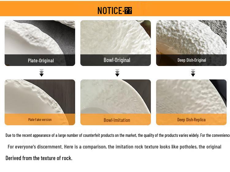 Большая керамическая тарелка для морепродуктов с текстурой камня для отеля и дома - издание 2025 года