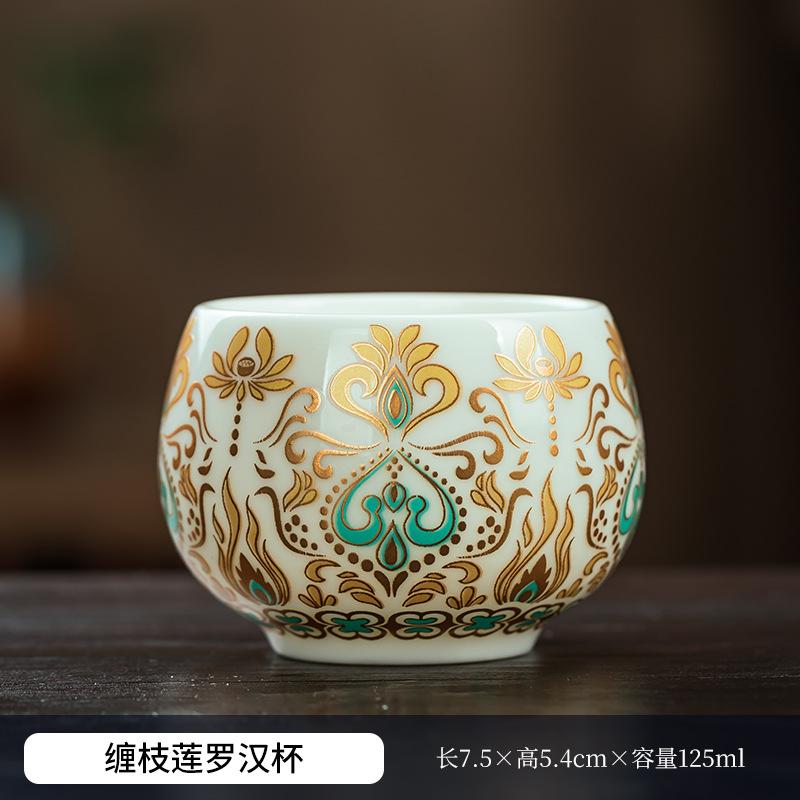 Thickened large master cup tea cup personal cup special water cup tea set cup accompaniment Jingdezhen cup