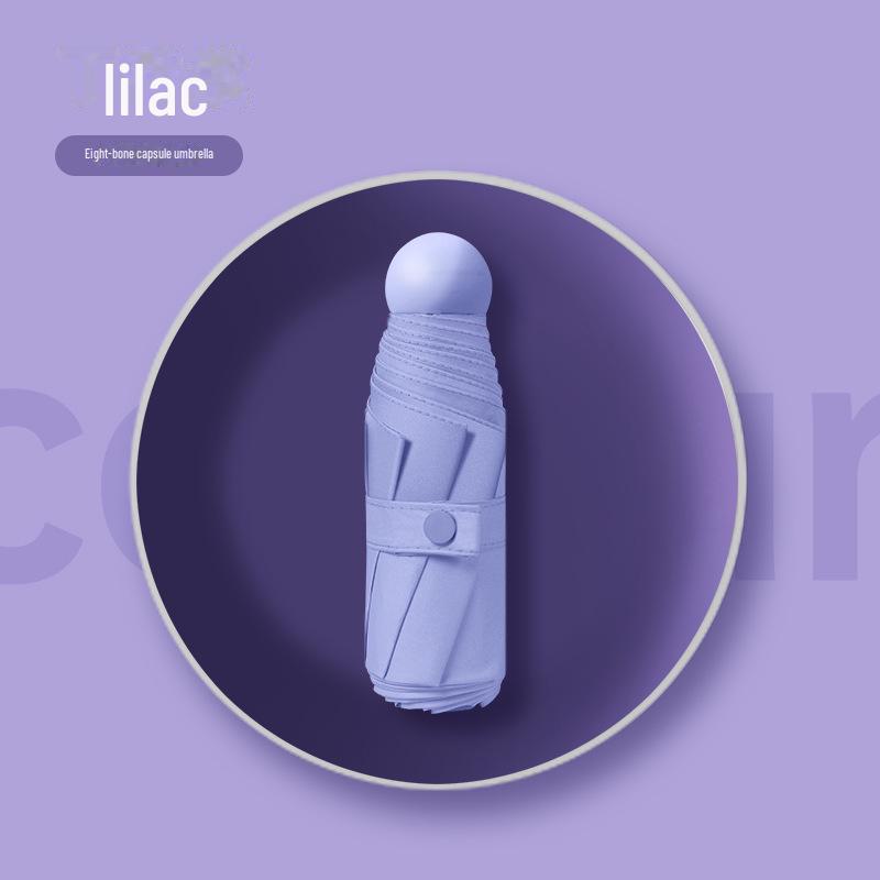 «Компактный сверхлегкий 5-створчатый мини-капсульный зонт с защитой от УФ-излучения»