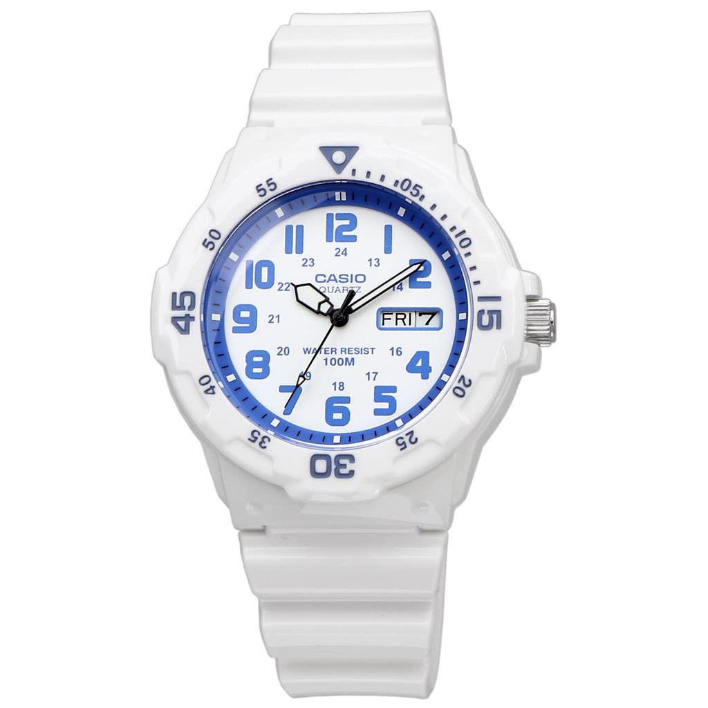 Casio Стандартные кварцевые часы MRW-200H-7EV / -200HC-7B2V Мужские глянцевые белые x синие / белые зарубежная модель [параллельный импорт]