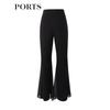 PORTS Women's High-Waist Micro-Flare Slit Casual Pants