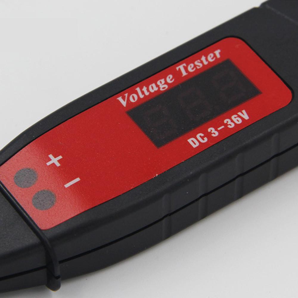 Universal Multifunctional Car Digital LCD Electric 5 36V Voltage Test Pen Probe Detector Tester LED Light Automotive