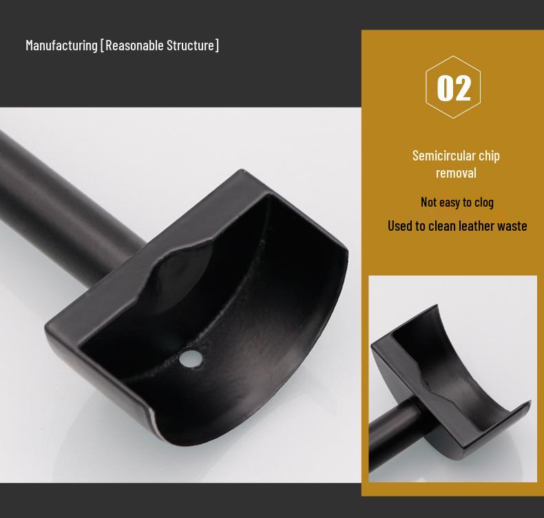 Инструменты для ручного шитья кожи своими руками: Черный набор пробойников-полукругов (мелких)