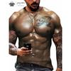 Забавная футболка с принтом мышц на 3D-принте, спортивная одежда для мужчин, летняя уличная футболка, топы, модная футболка с коротким рукавом в стиле Харадзюку