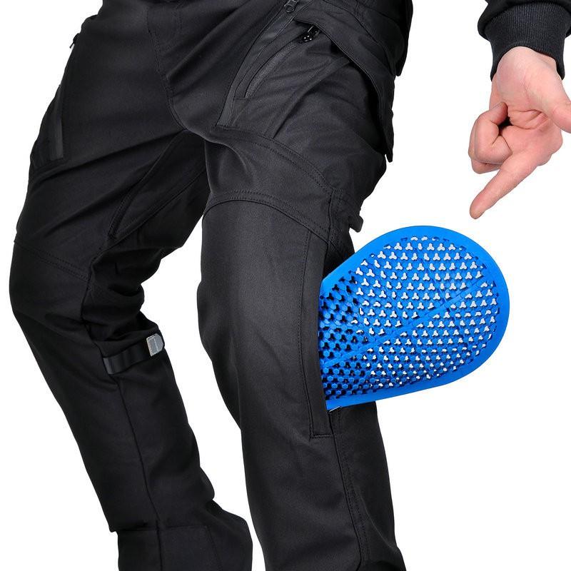 Mens All-Season Motorcycle Riding Pants With Impact Protection Waterproof Windproof Breathable High-Waist Stretch Fit