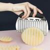 Ergonomic Handle French Fries Cutter Heavy Duty Vegetable Chopper Crinkle Cutter  for Fruits