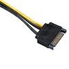 6pcs SATA Power Cable For Riser Card  PCI EXPRESS PCI-E Sata Graphics Converter Adapter Video Card Power Cord15 Pin To 6 Pin
