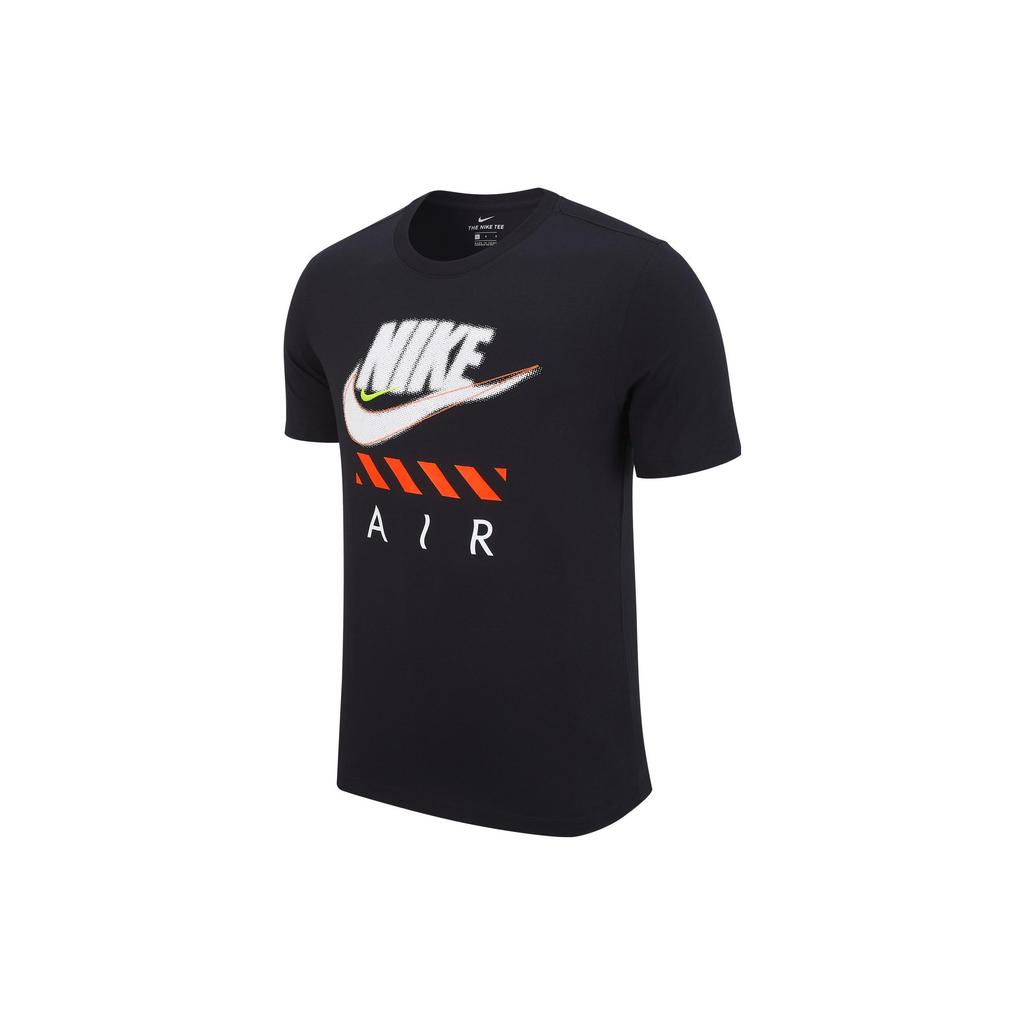 Nike Letter Print Crew Neck Casual Sports T-Shirt Men Tops Black DH0059-010