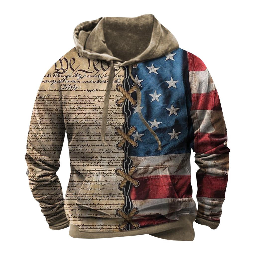 Модный свободный мужской и женский свитер с капюшоном с длинным рукавом и принтом