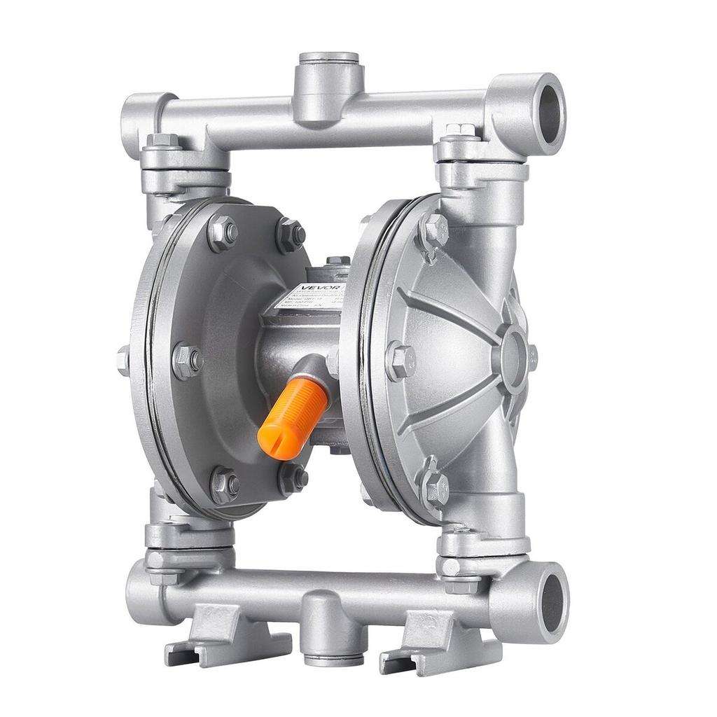 Air Operated Double Diaphragm Pump, 24.98 LPM Max, Standard Inlet & Outlet Air Pneumatic Waste Oil Transfer Pump, Aluminum Alloy Body, Dual