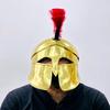 Great Spartan Helmet With Red Plume Medieval Steel Helmet With Inner Liner Best Gift For Him