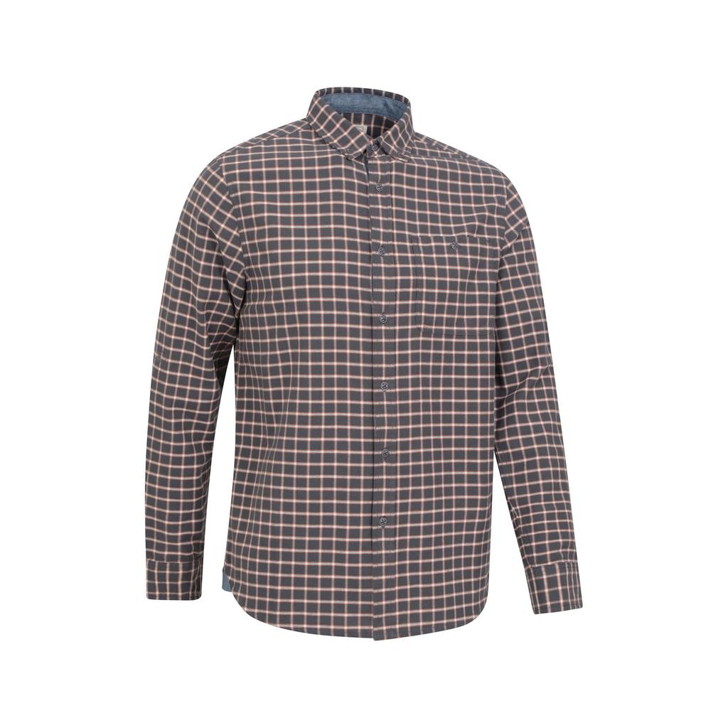 Mountain Warehouse Mens Driftwood Checked Organic Shirt