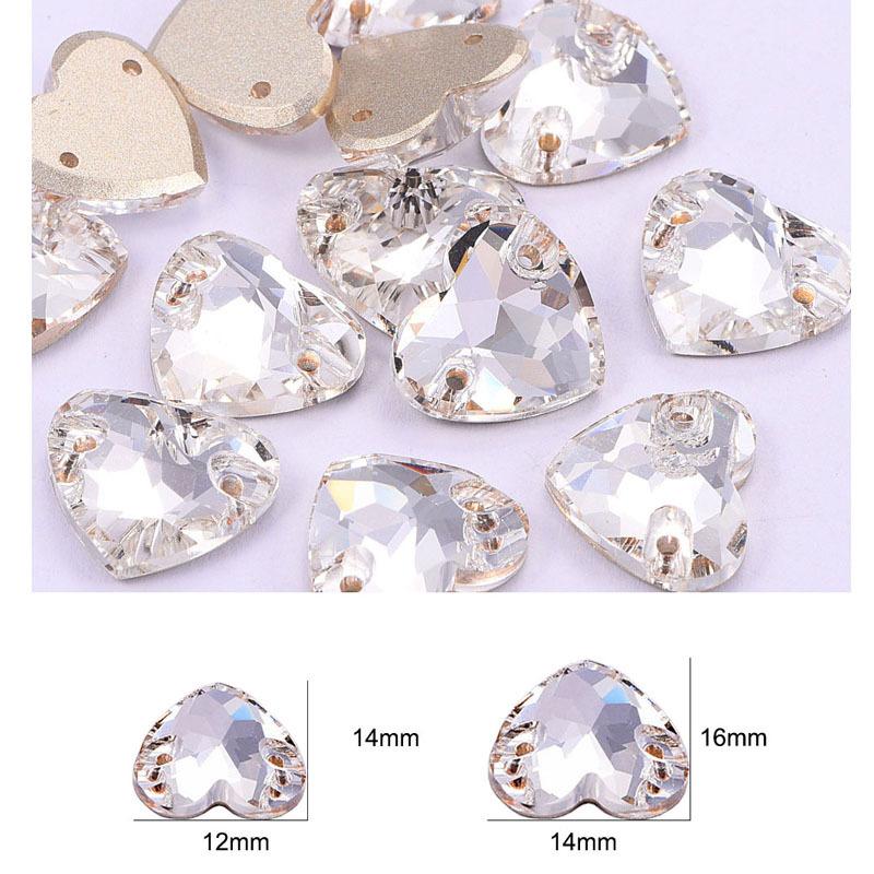High Imitation K9 Fat Peach Hand Sewn Drill Diy Peach Heart Clothing Rhinestone Glass Crystal Accessories Jewelry Accessories