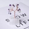 Миниатюрный натуральный драгоценный камень Lucky Tree Base Home Office Desk Living Decor