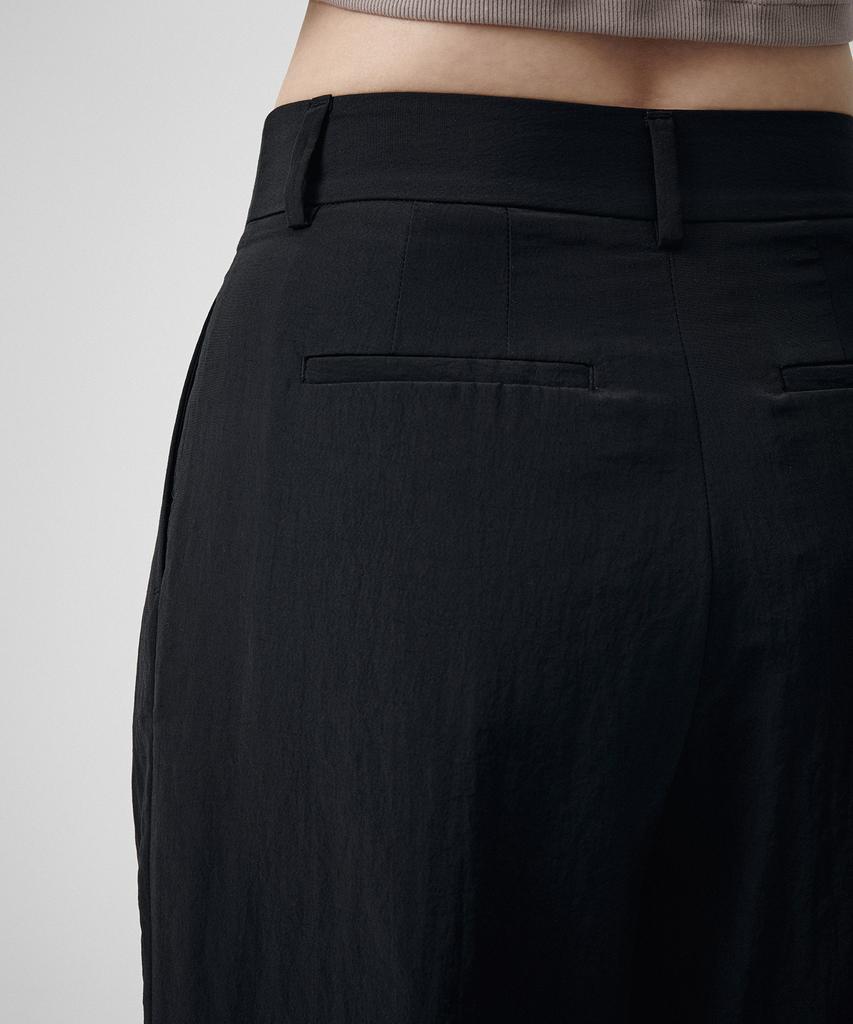 MUSINSA STANDARD WOMAN Женские широкие плиссированные брюки [Черный]