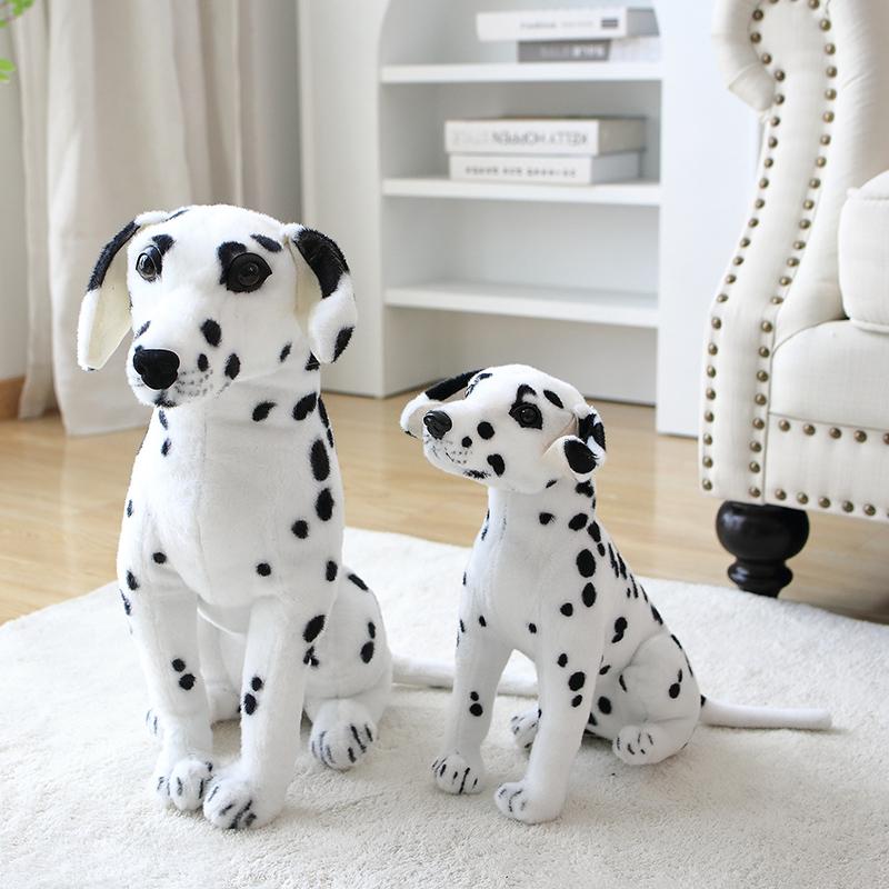 Stuffed Animals Plush Dalmatian Dog Toy Lifelike Wolfhound Puppy Toy Realistic Kids Decor Toys Gift For Children Pet Shop Mascot