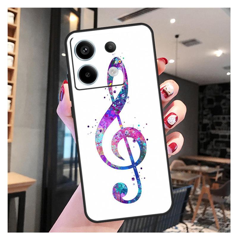 Чехол с нотным знаком скрипичного ключа для Xiaomi Redmi Note 11 9 10 12 13 Pro Plus 12S 11S 10S 9S Redmi 12 10C 12C 13C