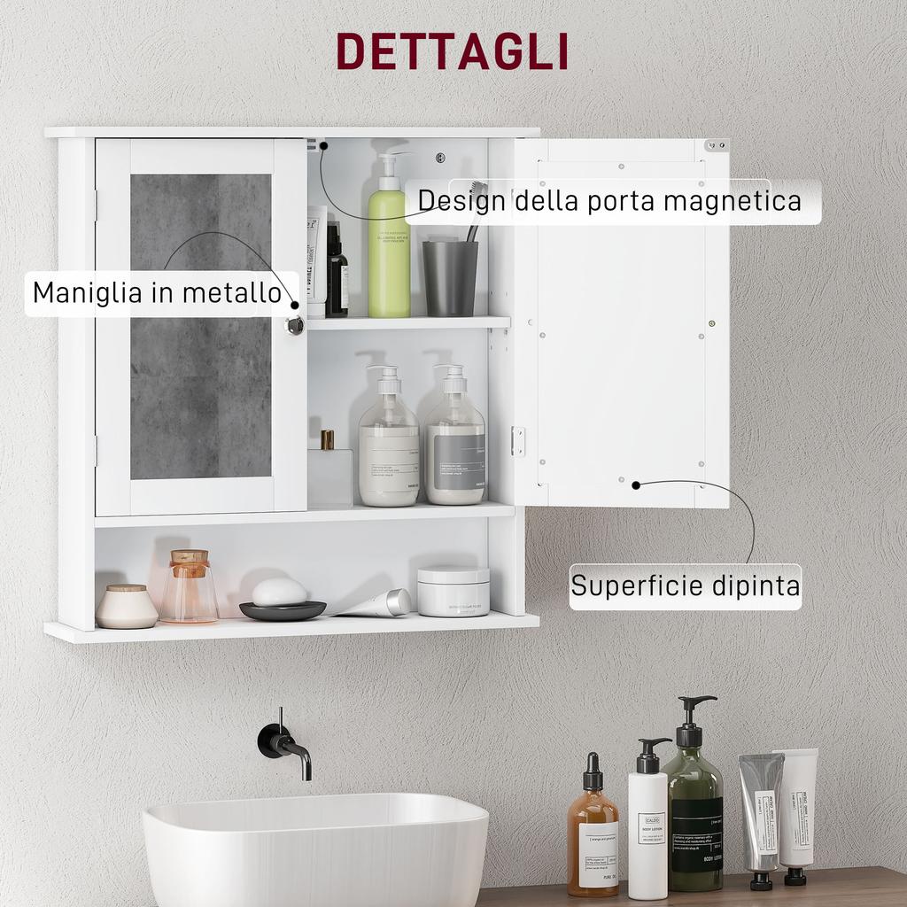 Bathroom Wall Storage Cabinet - White