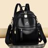 Women's New Versatile Large Capacity Soft Leather Student Schoolbag Outdoor Travel Backpack Women's Bag