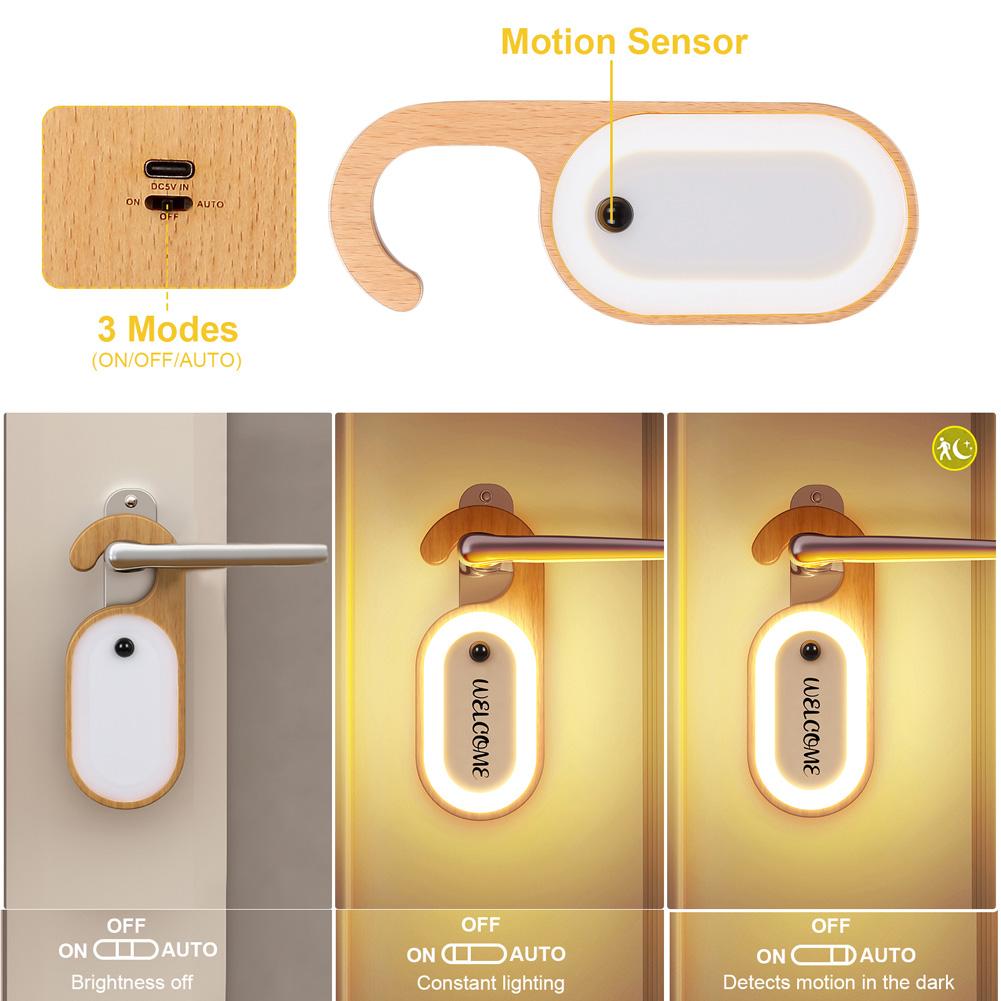 1 шт. DC5V 1A Многофункциональный USB перезаряжаемый датчик сообщений Светильник Светодиодный светильник Светодиодный светильник U-образная ручка DIY Подарок