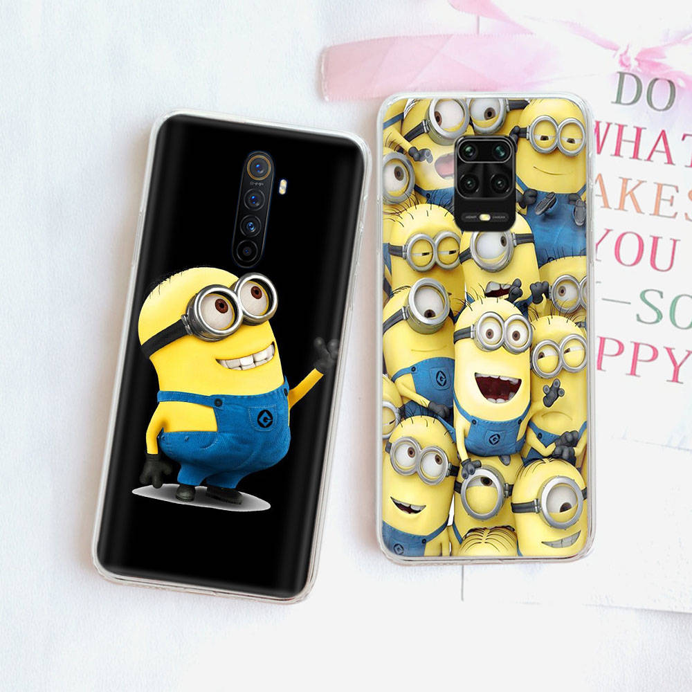 JM30 Minion Прозрачный чехол для Samsung A04 A14 A23 M33 M53 Realme 10 9 C35 C55 VIVO Y02 X80 Infinix Hot 30 Note 11 Tecno Spark 8P Pro