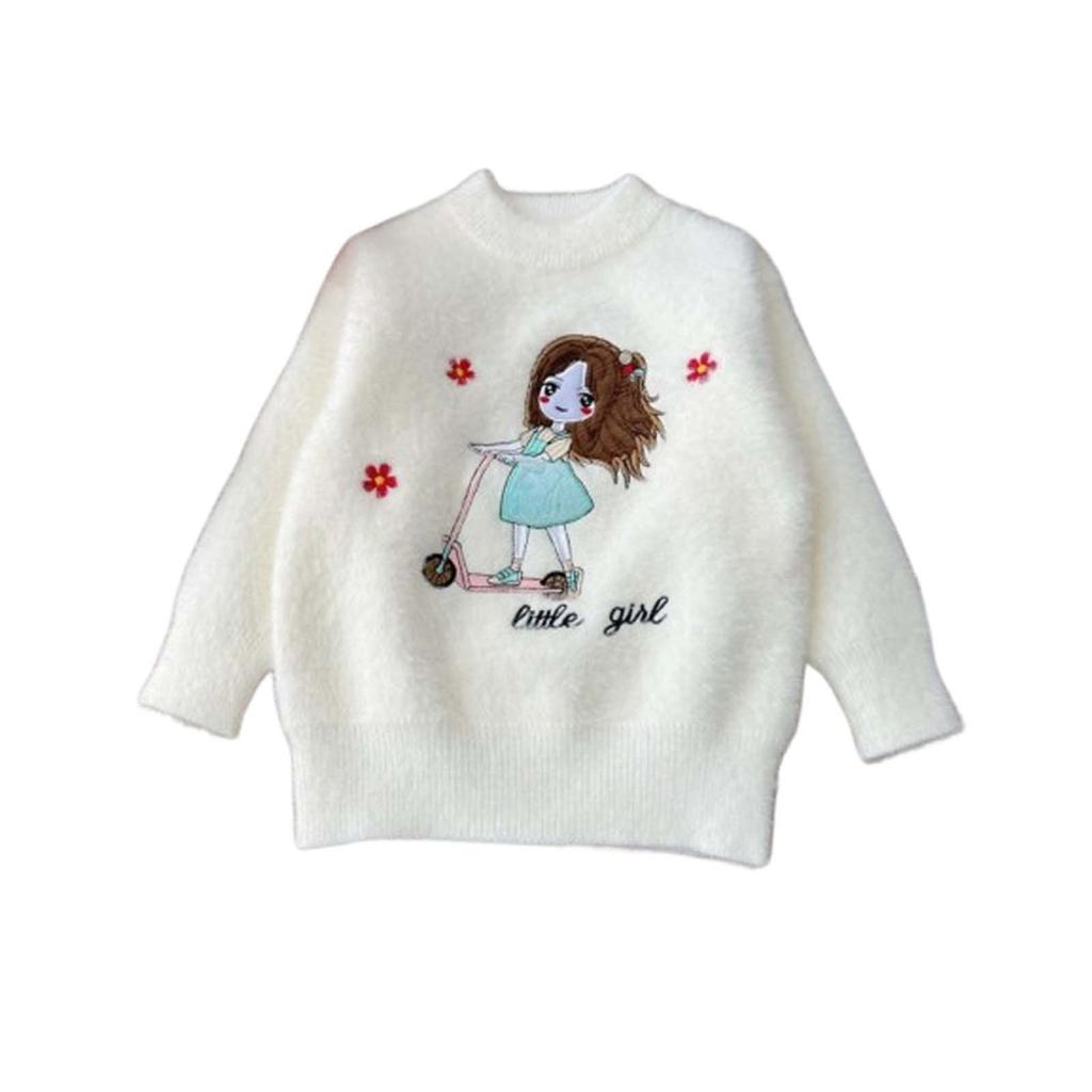 И зимние детские свитера, пуловеры, топы для девочек, круглый вырез, вязаные топы