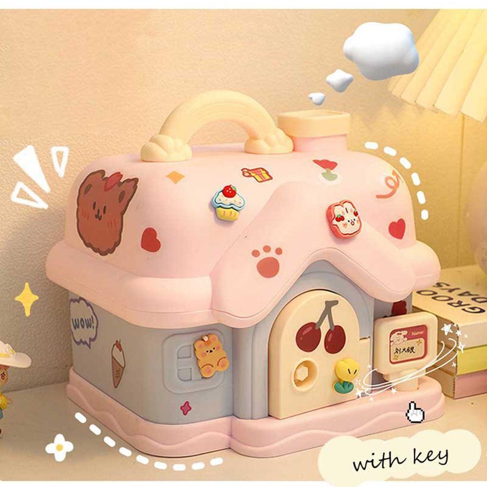 Gift Toy For Kids Save Money Auto Scroll Key Unlocking Password Electronic Piggy Banks Cash Dispenser Cash Box Money Saving Box