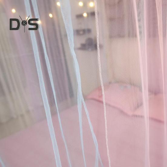 Двуспальная кровать москитная сетка мелкий сетчатый балдахин дышащий 4 угловой летний занавес для кровати для внутреннего и наружного использования в семейном общежитии